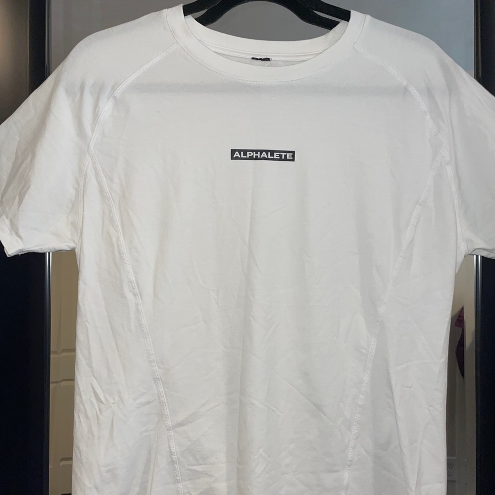 White alphalete tshirt